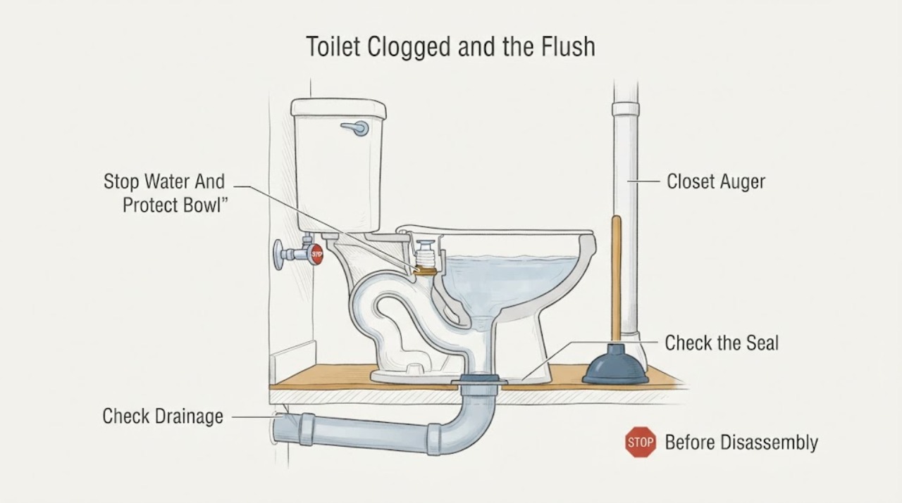 Toilet Clogged and the Flush