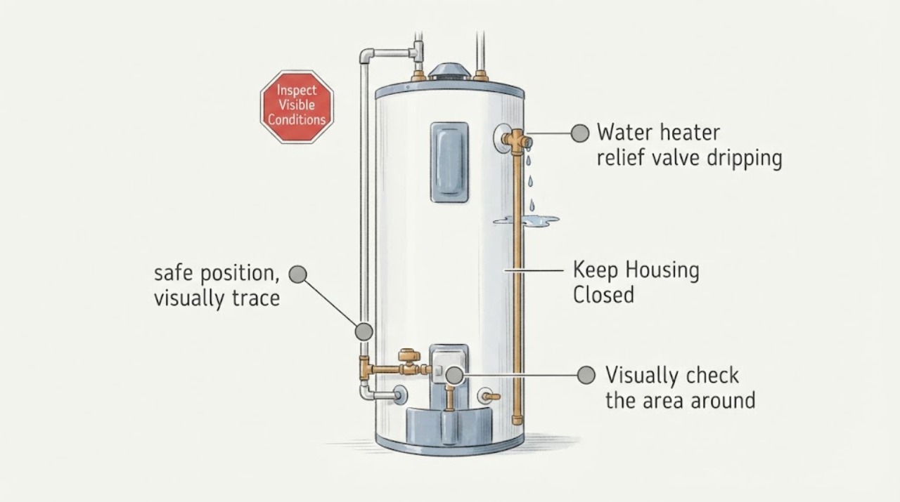 Water heater relief valve dripping
