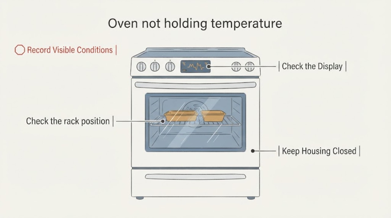 Oven not holding temperature |