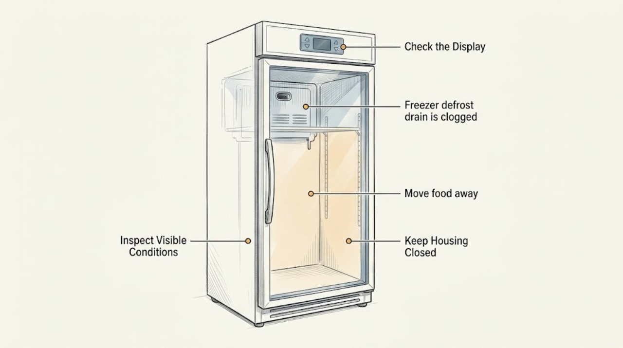Freezer defrost drain is clogged