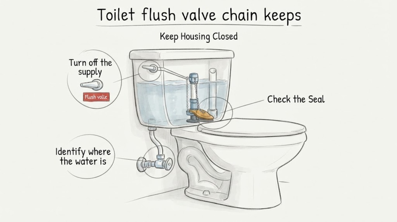 Toilet flush valve chain keeps