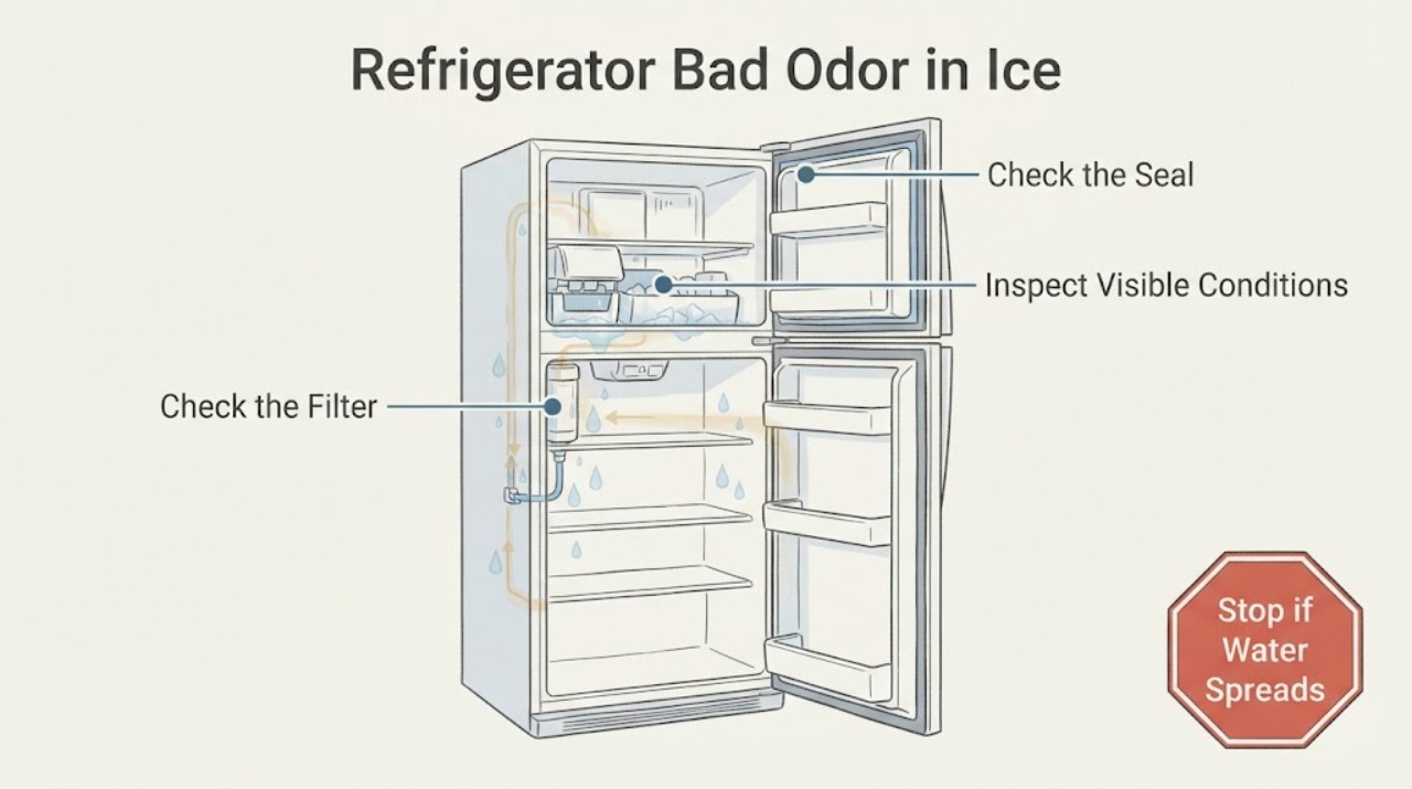Refrigerator Bad Odor in Ice