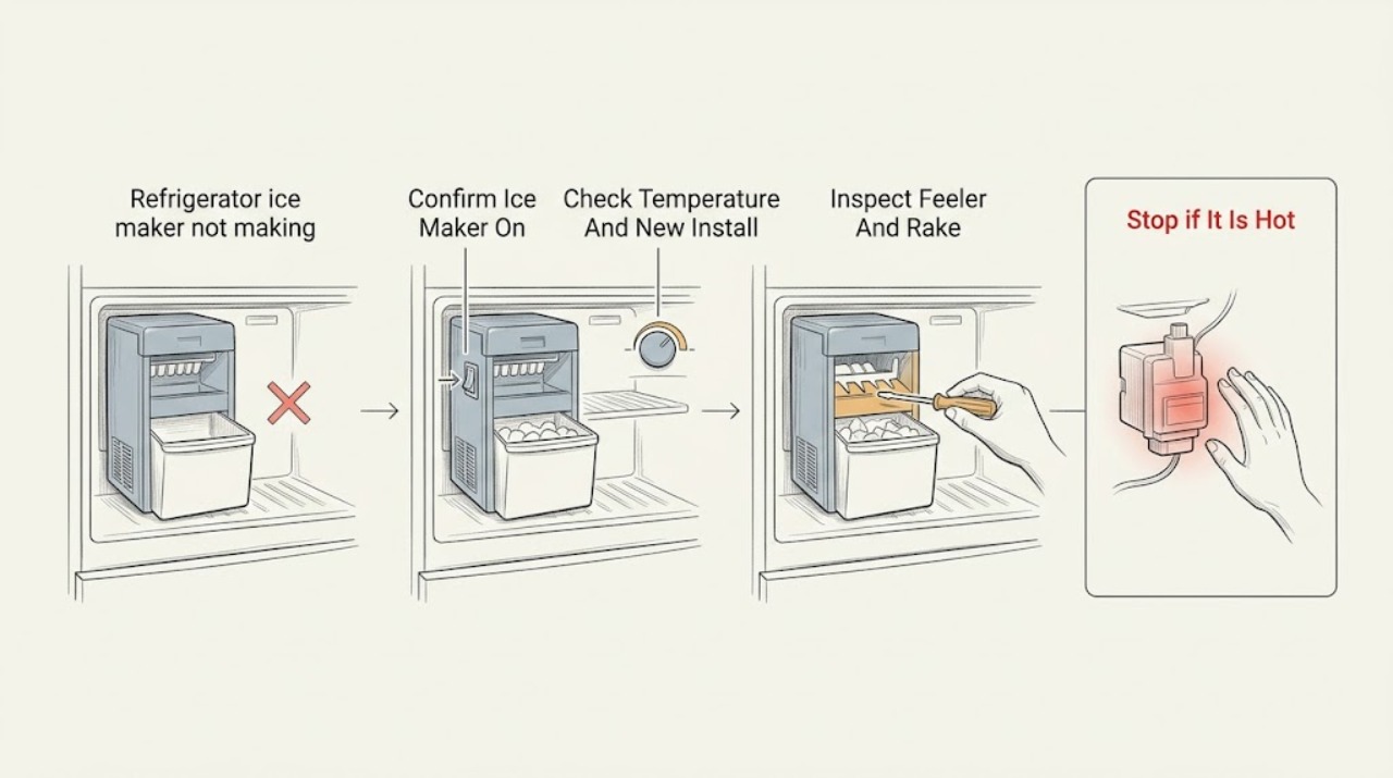 Refrigerator ice maker not making