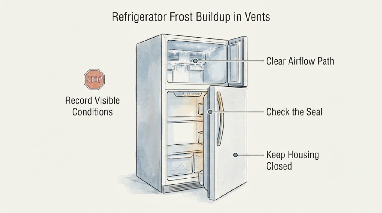 Refrigerator Frost Buildup in Vents