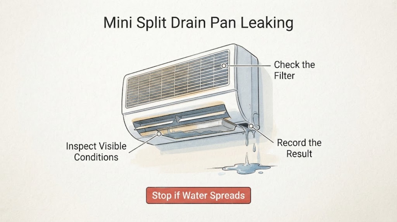 Mini Split Drain Pan Leaking