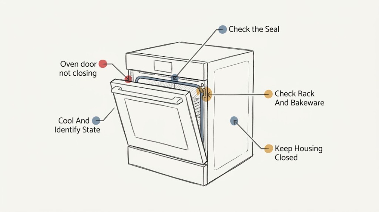 Oven door not closing