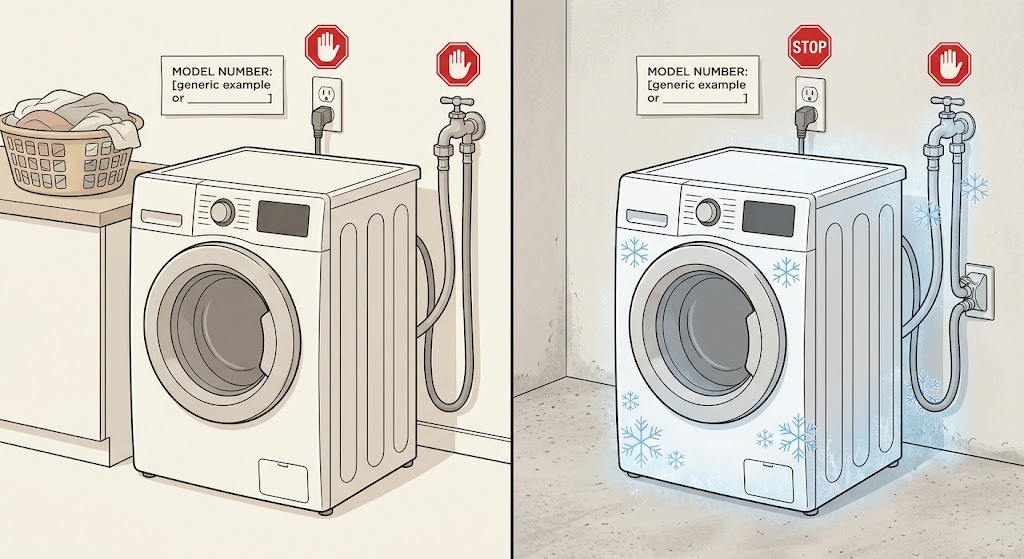 Bosch washing machine freezing: separate a frozen control from freeze damage