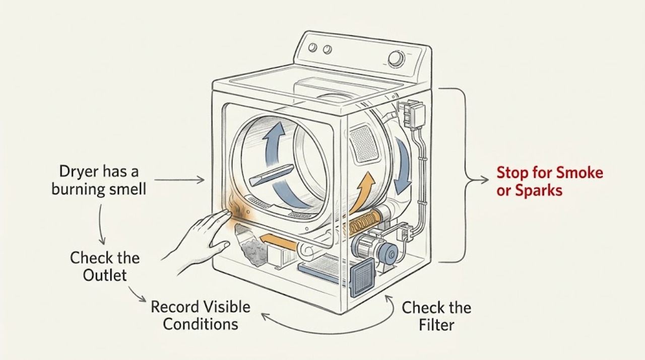 Dryer has a burning smell