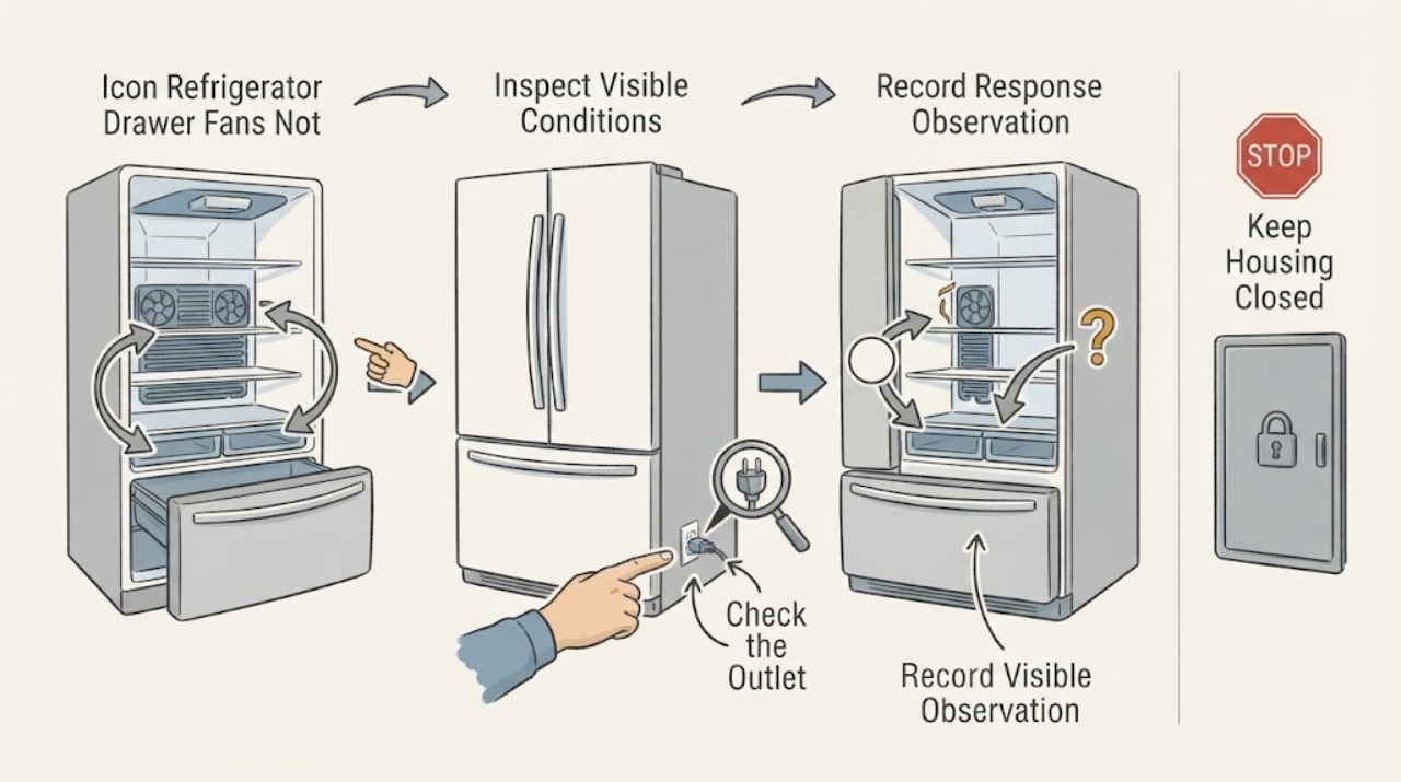Icon Refrigerator Drawer Fans Not