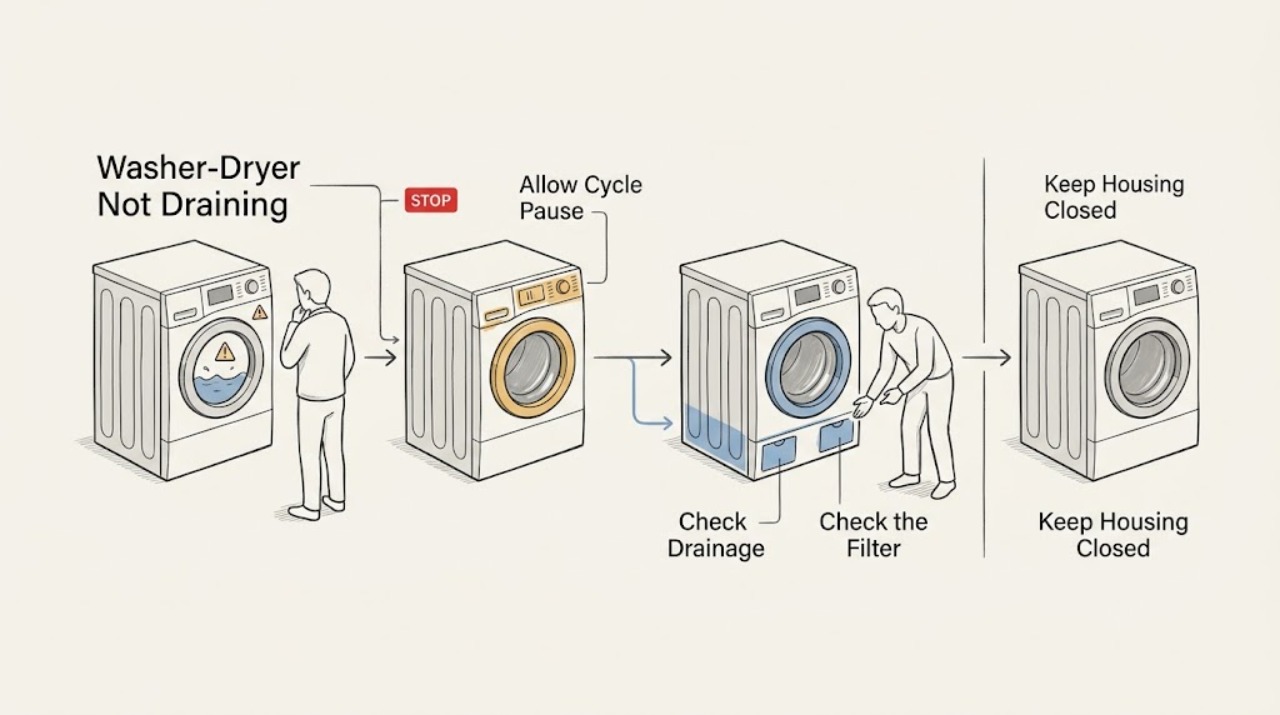 Washer-Dryer Not Draining