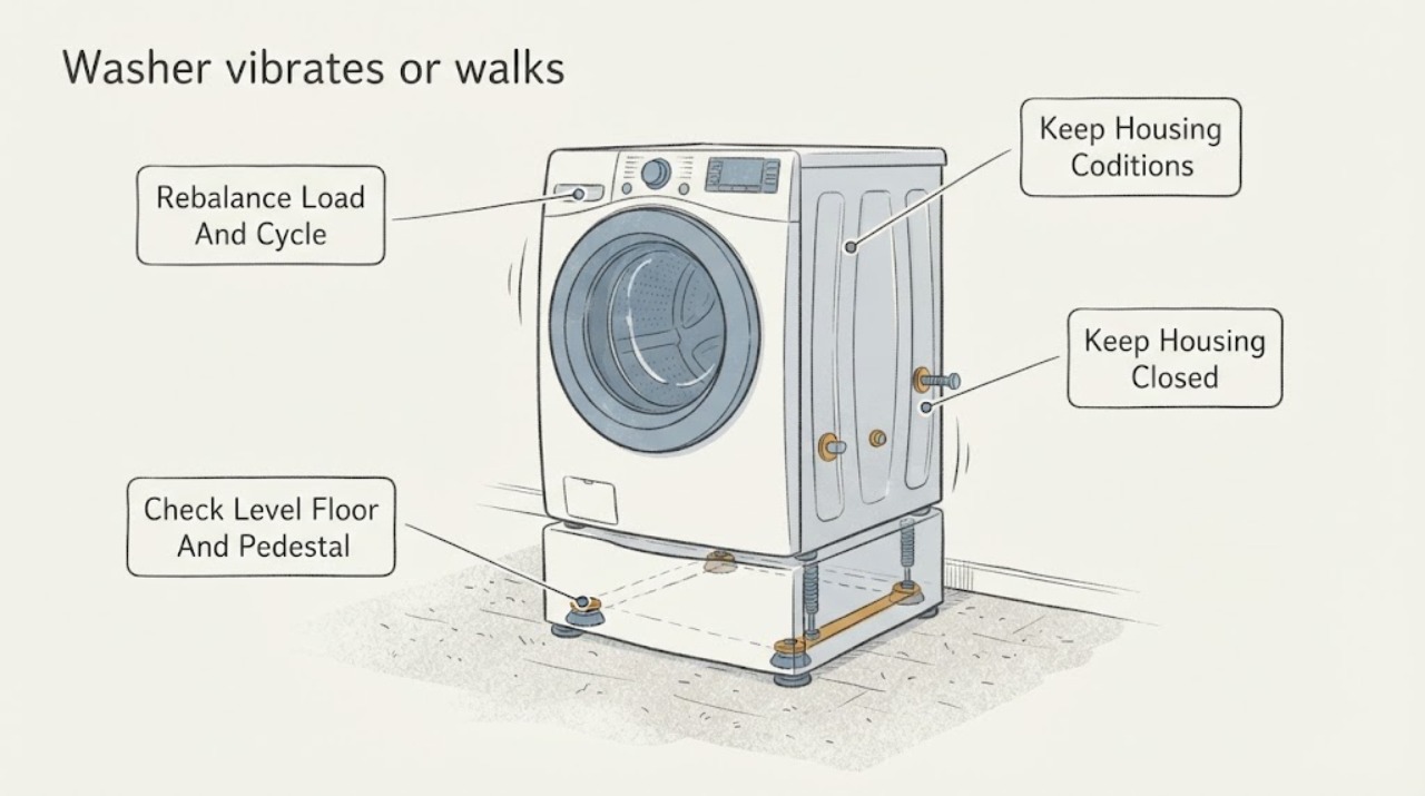 Washer vibrates or walks