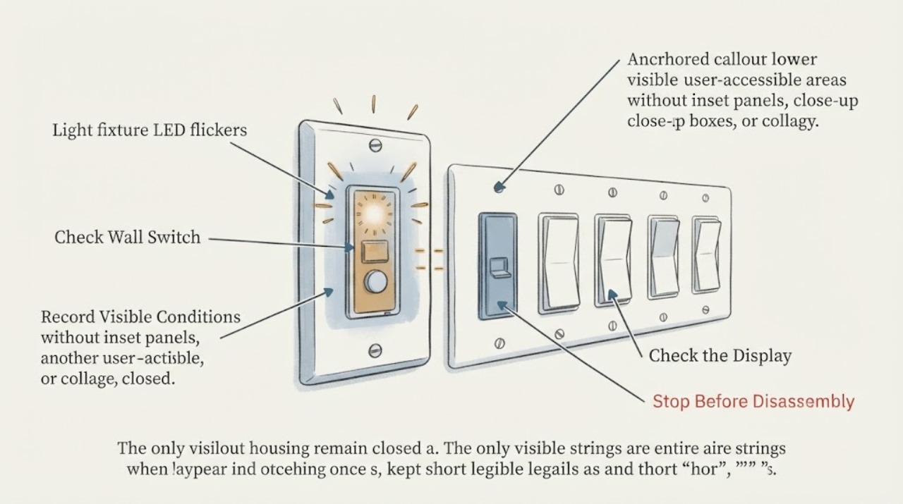 Light fixture LED flickers