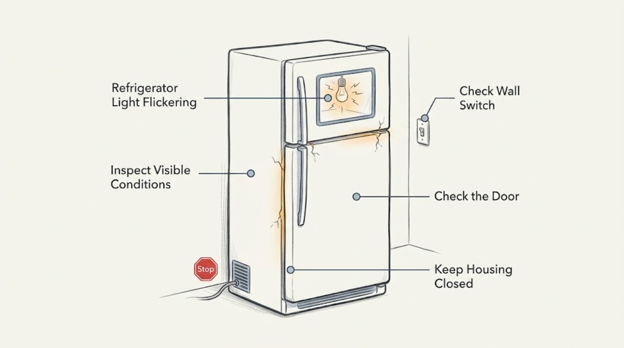 Refrigerator Light Flickering