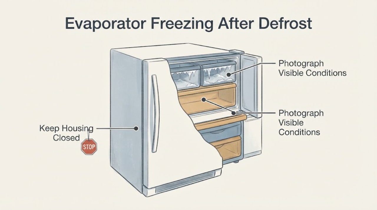 Evaporator Freezing After Defrost