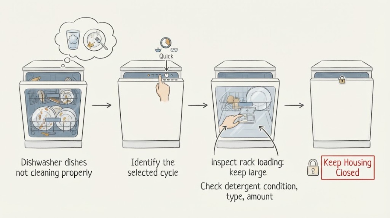 Dishwasher dishes not cleaning properly