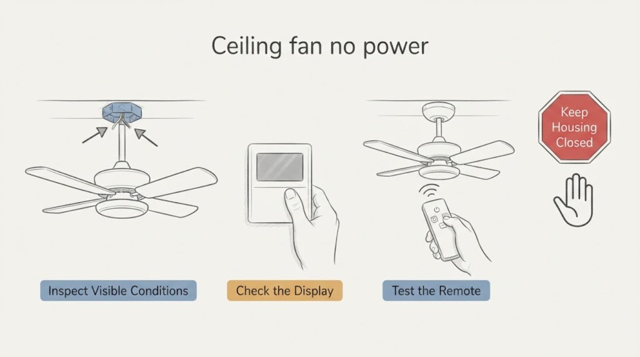 Ceiling fan no power
