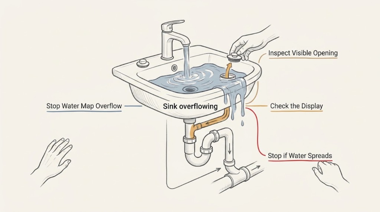Sink overflowing