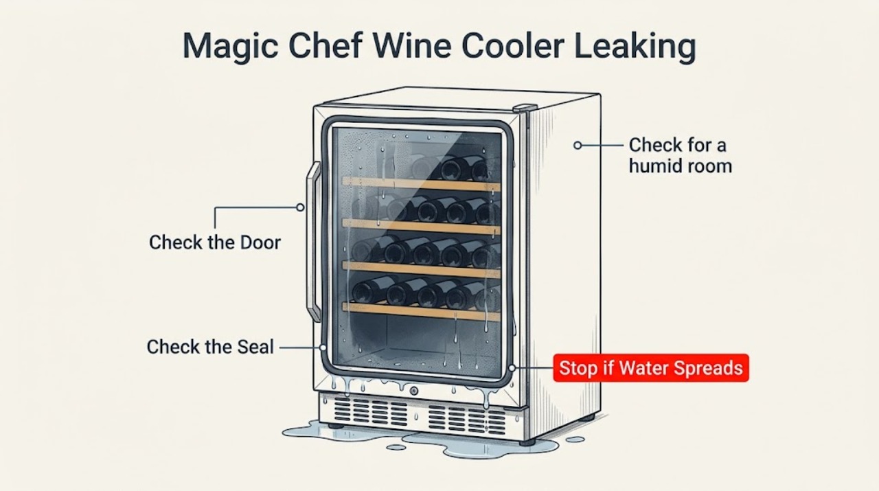 Magic Chef Wine Cooler Leaking