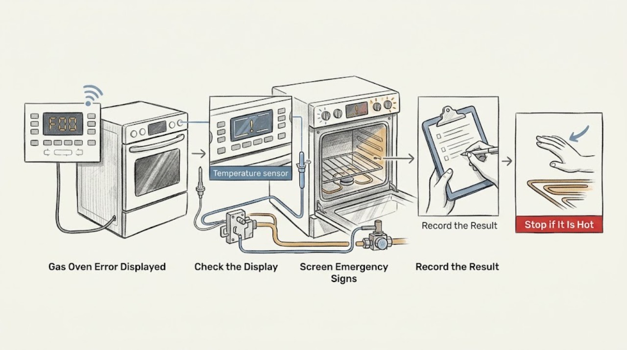 Gas Oven Error Displayed
