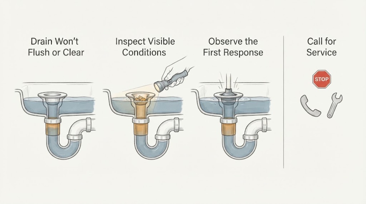 Drain Won't Flush or Clear