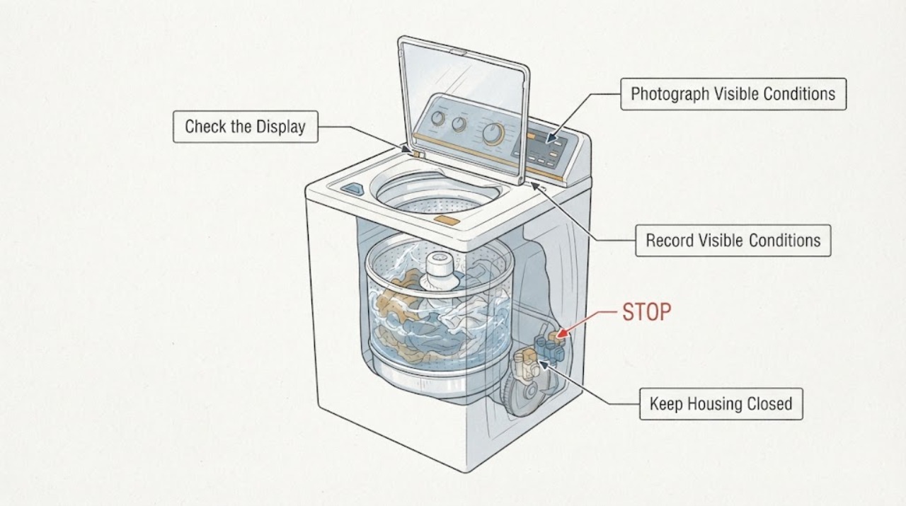 Washer not agitating not stopping