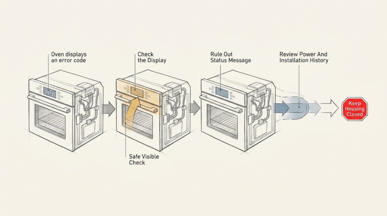 Oven displays an error code