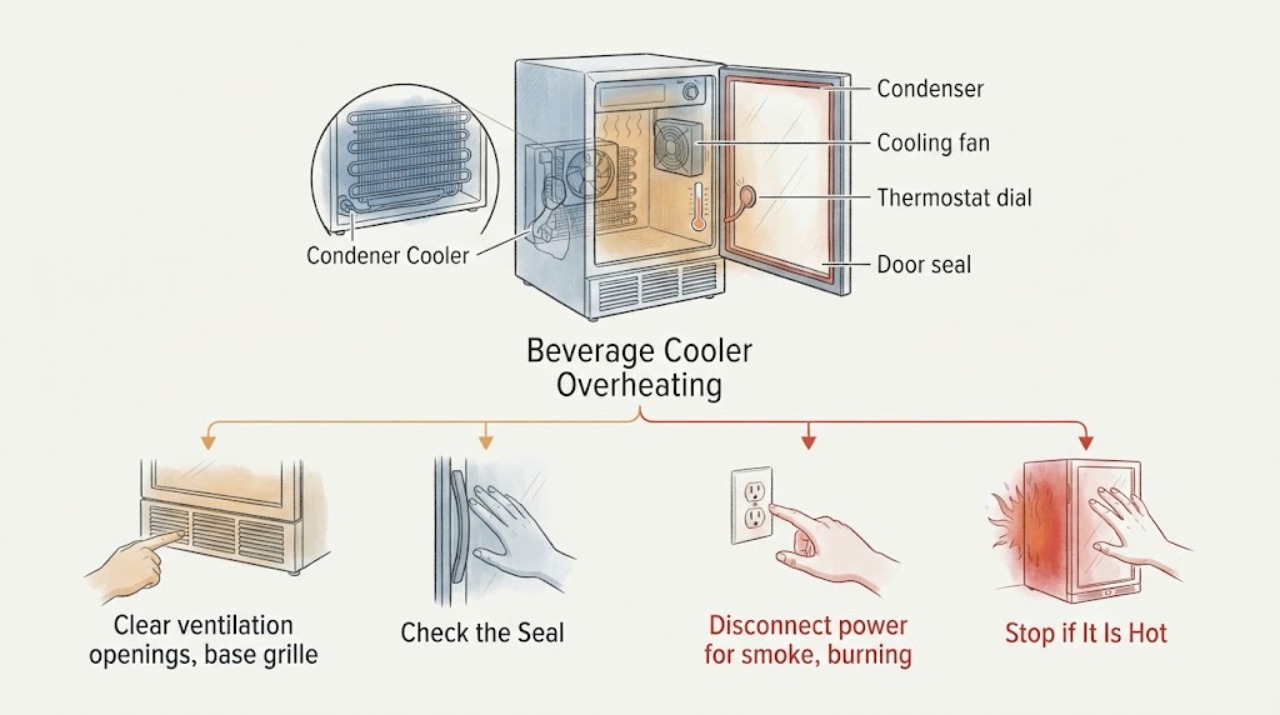 Beverage Cooler Overheating
