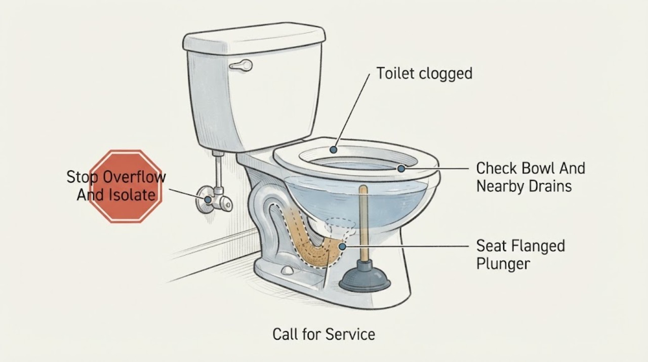 Toilet clogged