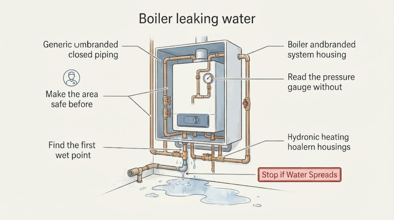 Boiler leaking water