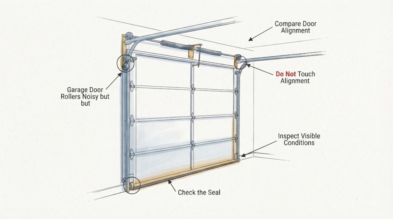 Garage Door Rollers Noisy but
