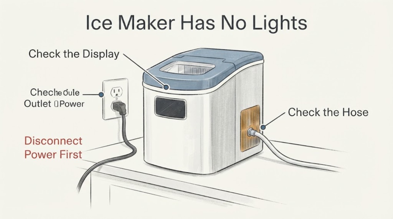 Ice Maker Has No Lights