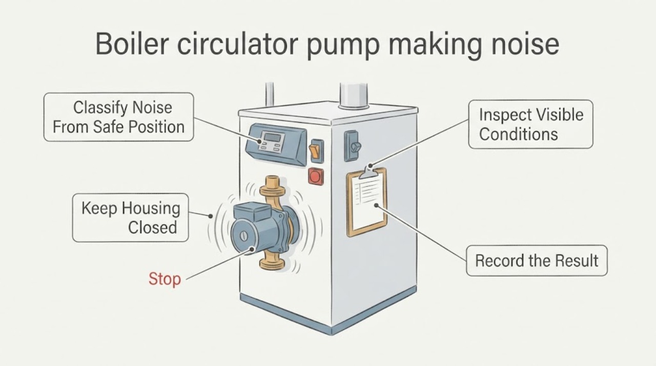 Boiler circulator pump making noise