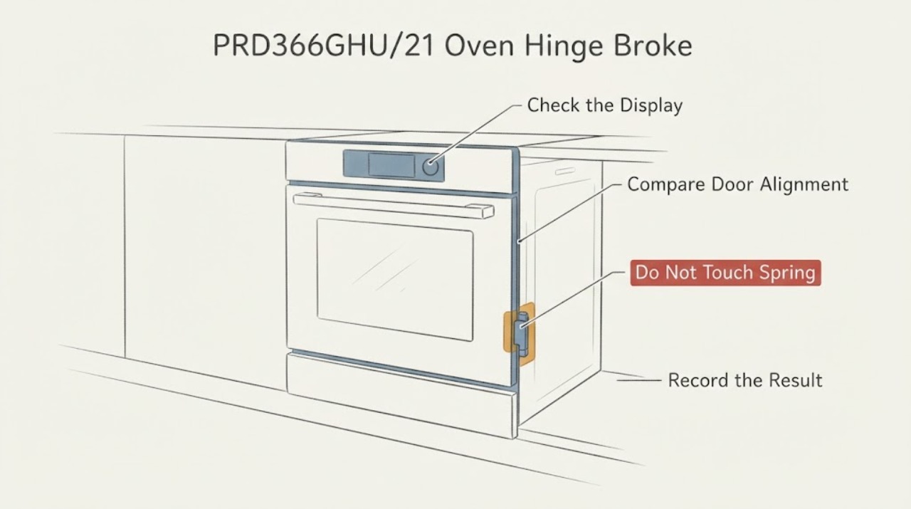 PRD366GHU/21 Oven Hinge Broke