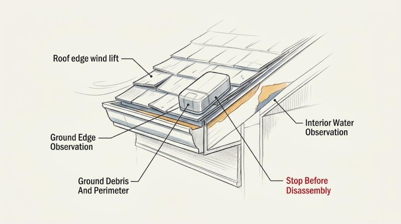Roof edge wind lift