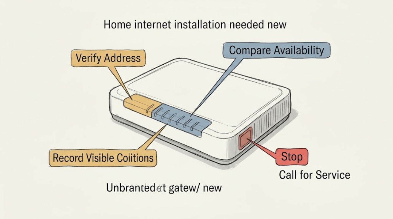 Home internet installation needed new