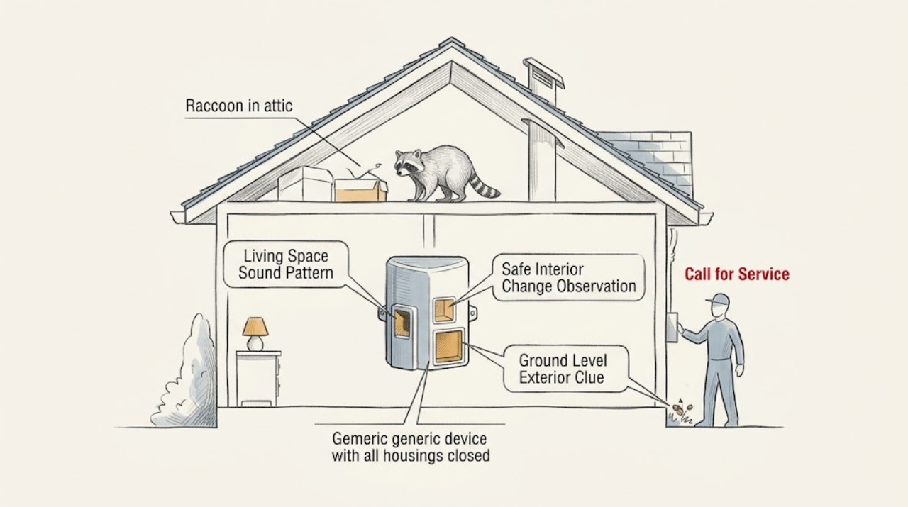 Raccoon in attic