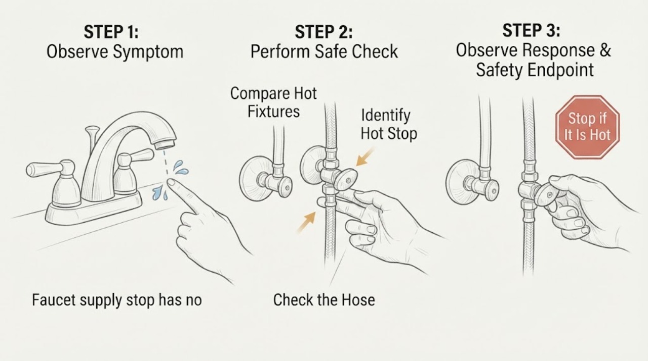 Faucet supply stop has no