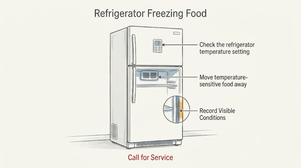 Refrigerator Freezing Food