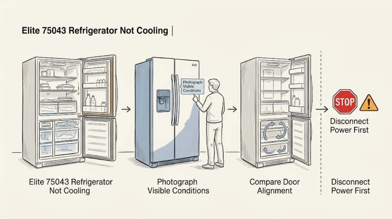 Elite 75043 Refrigerator Not Cooling