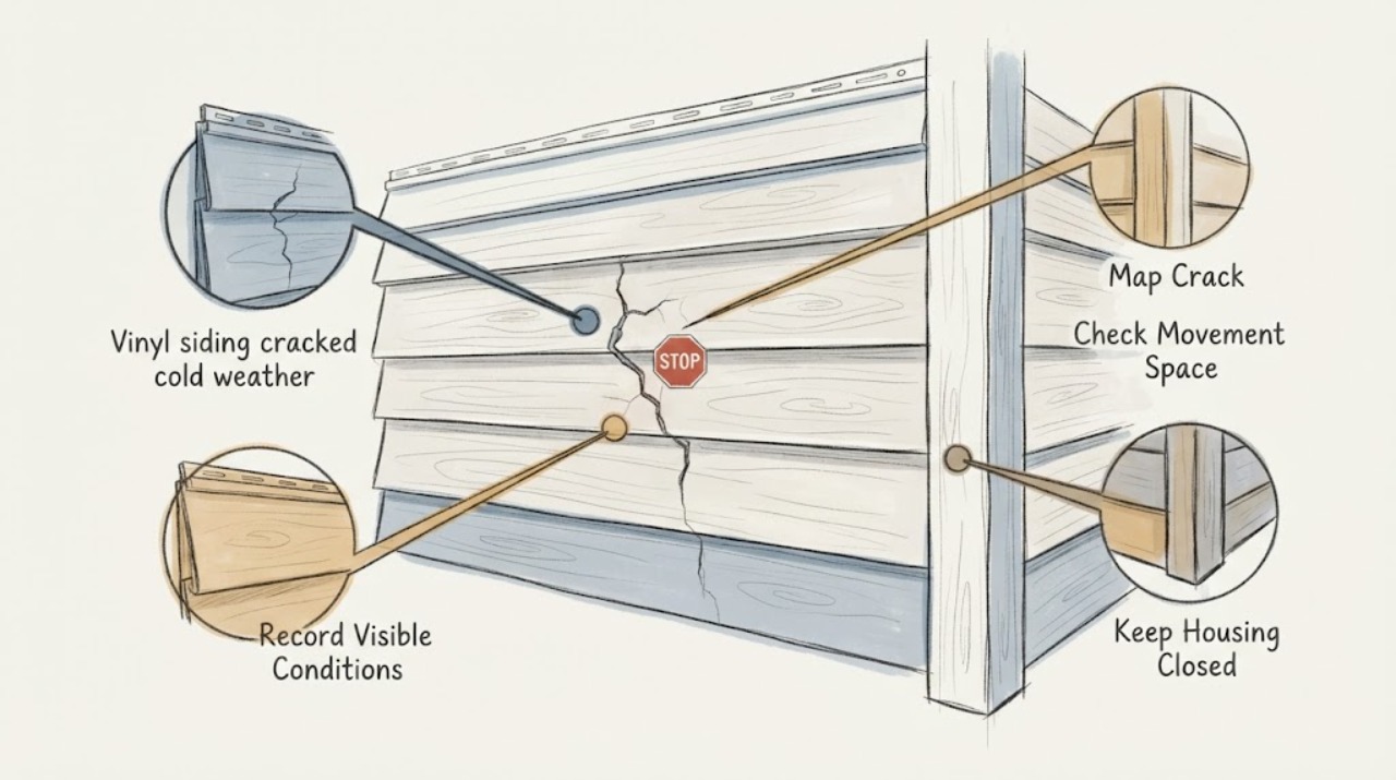 Vinyl siding cracked cold weather