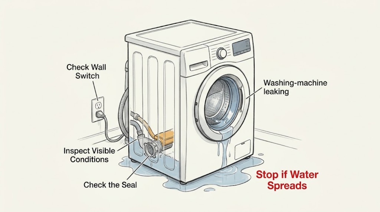 Washing-machine leaking