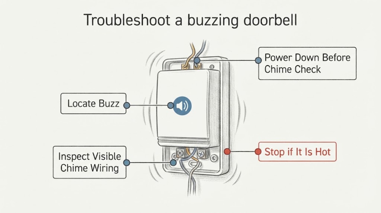 Troubleshoot a buzzing doorbell