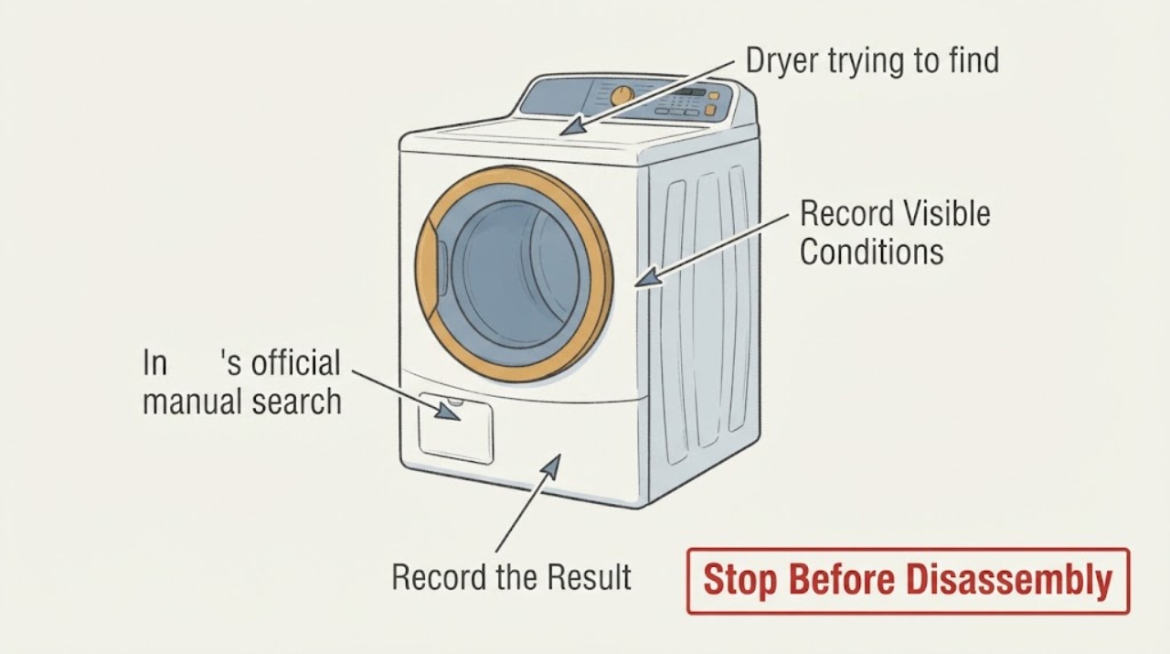 Dryer trying to find