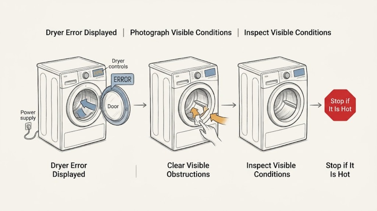 Dryer Error Displayed
