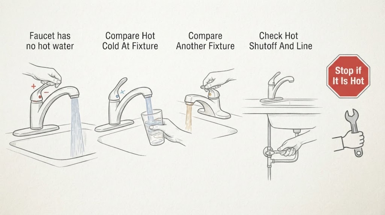 Faucet has no hot water