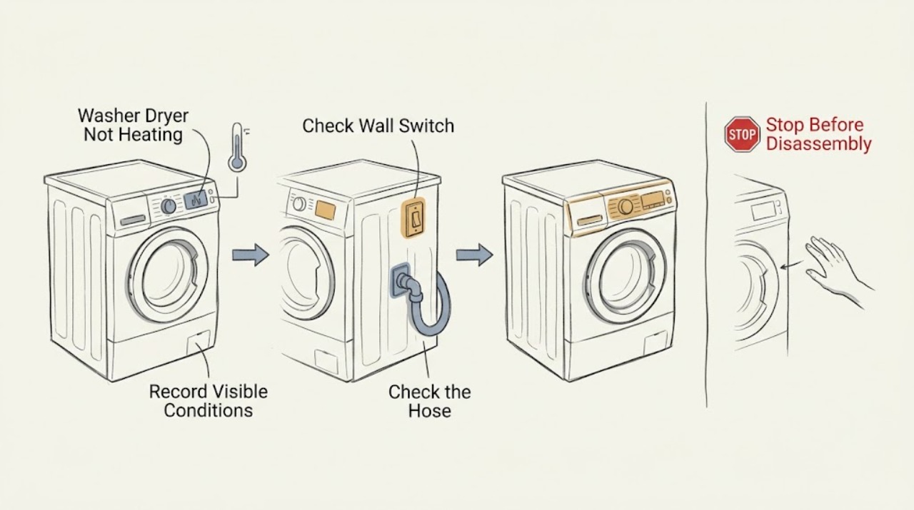 Washer Dryer Not Heating