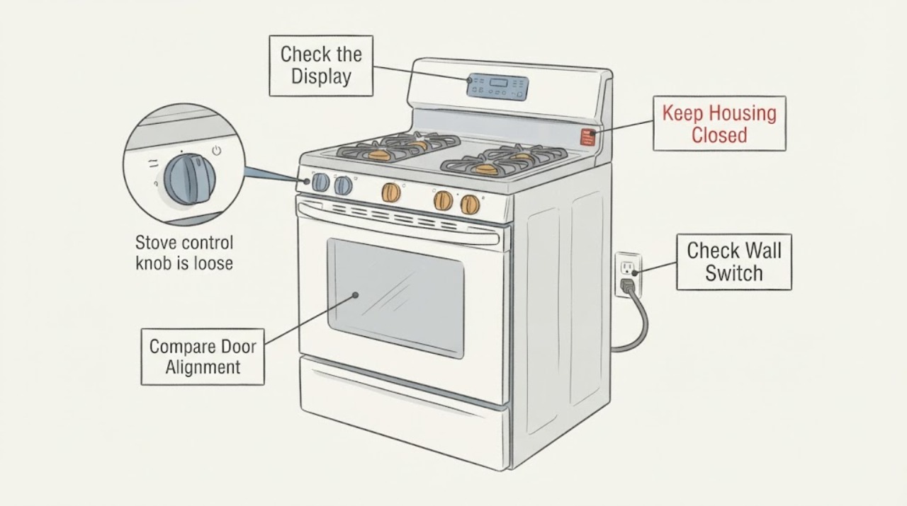 Stove control knob is loose