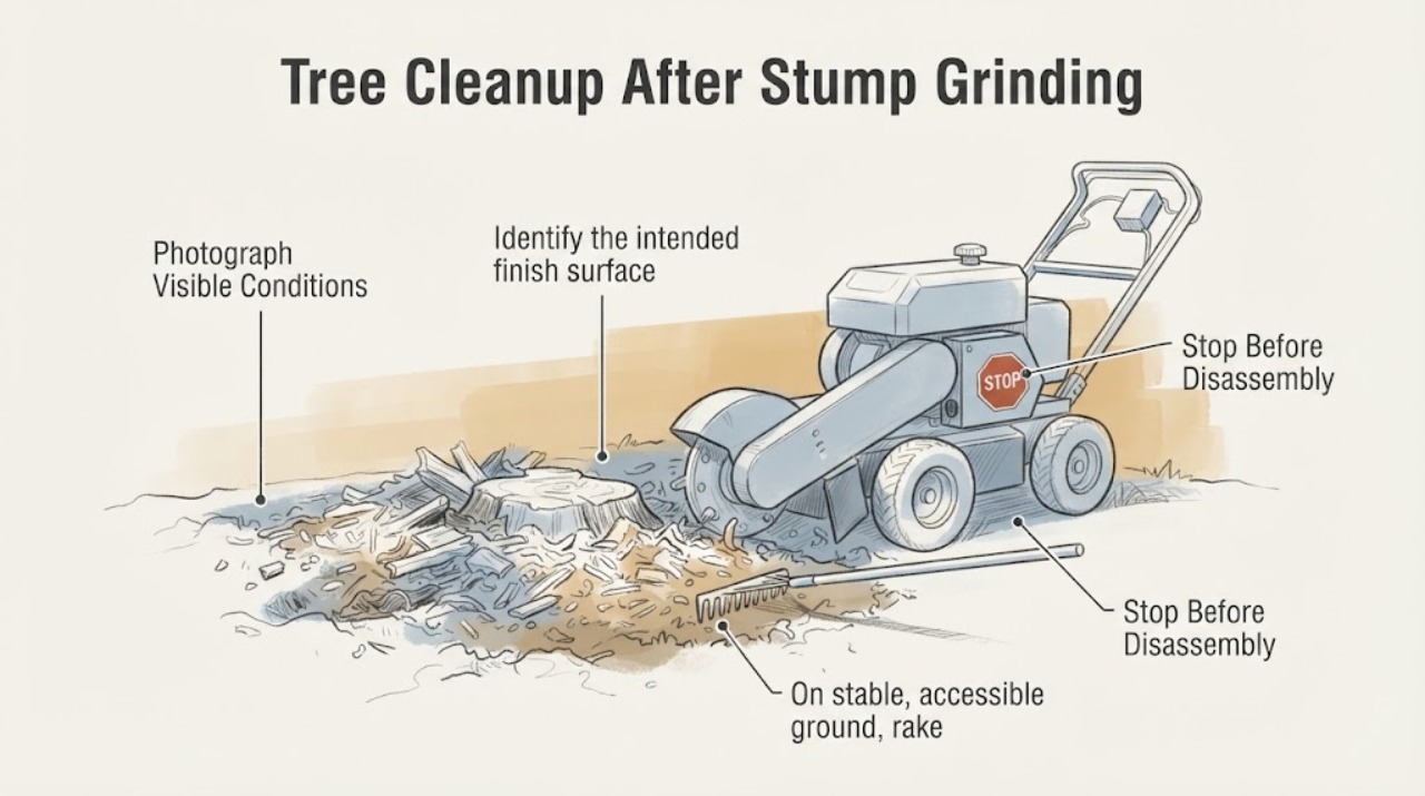 Tree Cleanup After Stump Grinding
