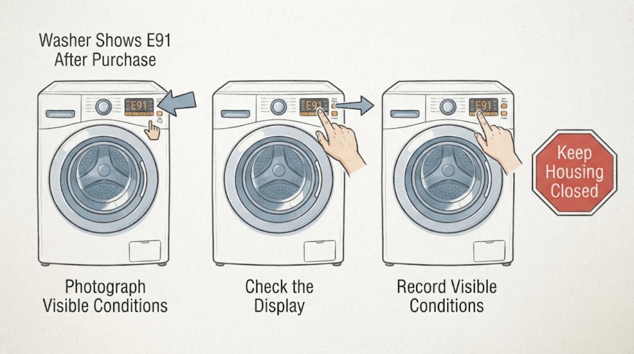 Washer Shows E91 After Purchase