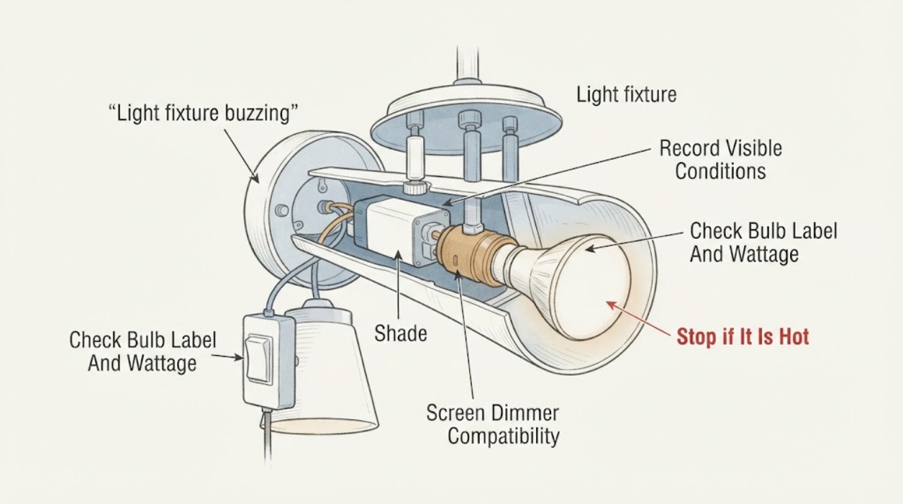 Light fixture buzzing